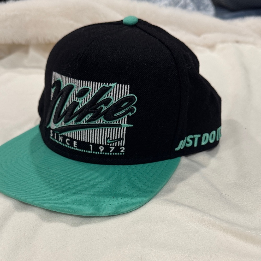 Nike Black and Teal Baseball Cap